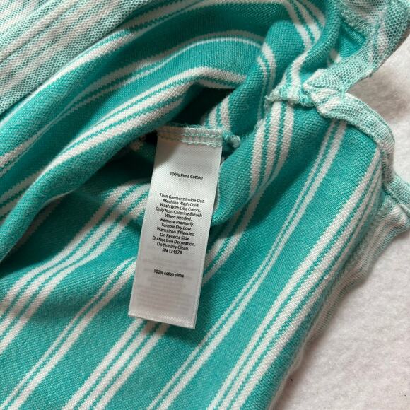 Vineyard Vines Polo Shirt Men's Size XL Blue Striped Pima Cotton - Picture 7 of 8